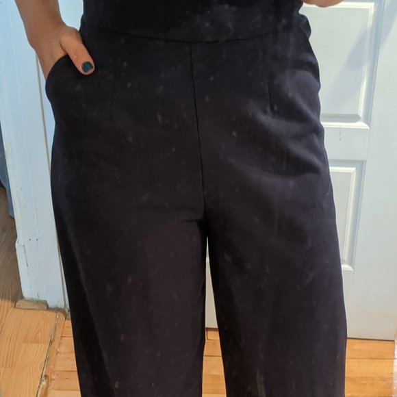 Navy Open-back Jumpsuit - Picture 8 of 12